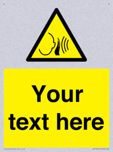 Custom warning sudden loud noise